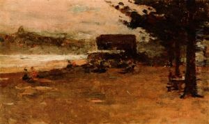 Evening On The Beach, Summer Holiday by John Llewellyn Jones