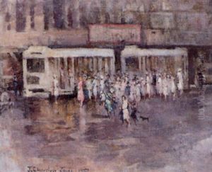 Tram Stop by John Llewellyn Jones