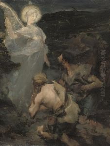 L'annonciation Aux Bergeres by Jules Bastien-Lepage
