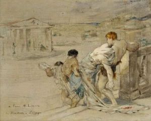 Enlevement Du Corps De Cesar by Jules Bastien-Lepage