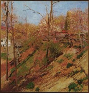Late Autumn, New Hampshire (bank Of The Suncook River?) by Leon Foster Jones