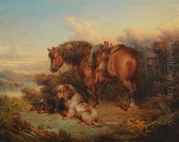Landscape With Horse And Hounds - view 1