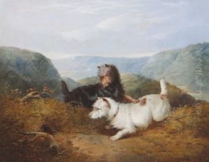 Two Dogs In A Landscape Two Dogs In A Landscape