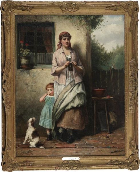 Knitting Woman - view 1