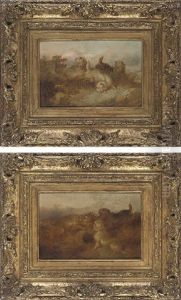 Chasing A Rabbit (+ A Narrow Escape; Pair) by Paul Jones
