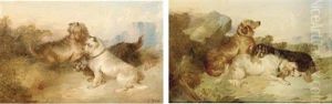 Setters In A Landscape (+ Terriers Ratting; Pair) by Paul Jones