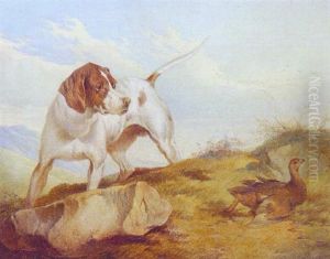 A Pointer With A Grouse A Pointer With A Grouse