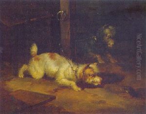 Terriers Ratting In A Barn