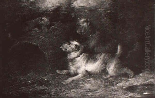 Terriers With A Hare - view 1