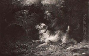 Terriers With A Hare by Paul Jones