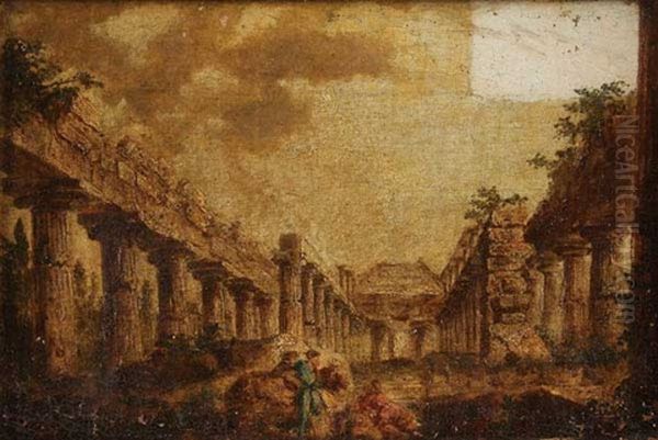 View Of The Temple Of Jupiter At Paestum - view 1