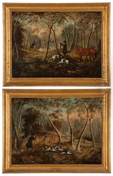 Pheasant And Rabbit Hunting Scenes (2 Works) - view 1