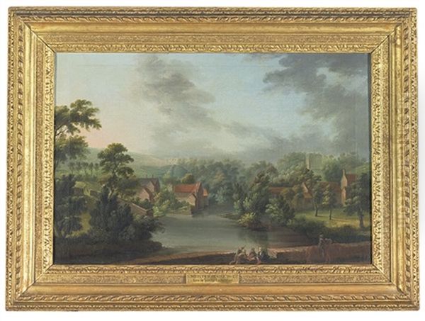 An Irish View, Possibly Leixlip, Co. Kildare - view 1