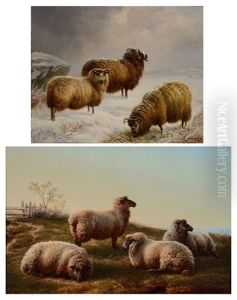 Sheep In A Snowy Landscape thumbnail