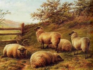 Landschaft Mit Einer Kleinen Schafherde Landschaft Mit Einer Kleinen Schafherde