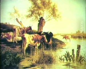 Cattle By A River Cattle By A River