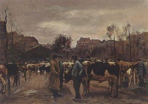 De Veemarkt by Antonie Gerardus De Jong