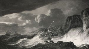 Shipping By A Rocky Coast by Gerrit Pietersz de Jong