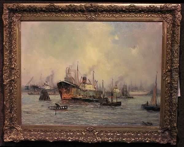 Boats In The Harbour Of Rotterdam - view 1