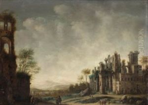 Paisaje Con Ruinas by Claude De Jongh