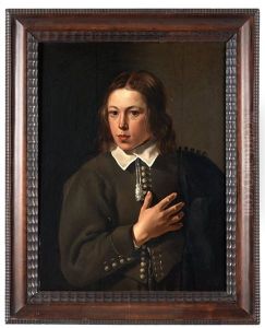 Young Man With Hand On His Chest