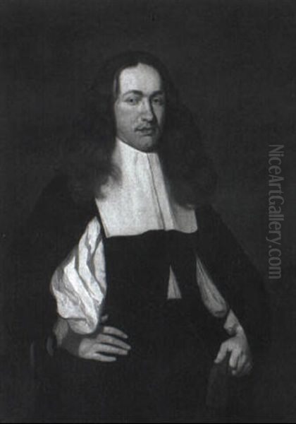 Portrait Of A Man Holding A Glove - view 1