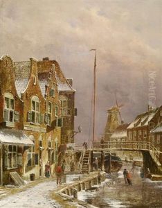 Wintertag An Einer Gracht