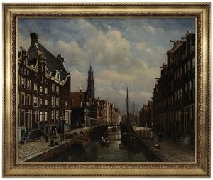 Amsterdam, With A View Of The Zuiderkerk by Oene Romkes De Jongh