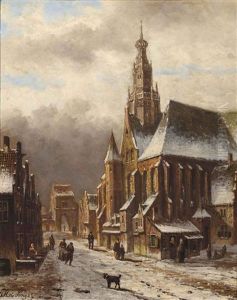 A View Of A Dutch Town In Winter A View Of A Dutch Town In Winter