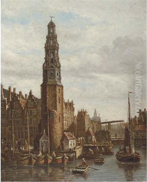 A Busy Day On The Oude Schans, Amsterdam - view 1