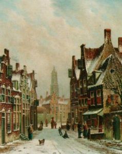 A View Of Utrecht In Winter