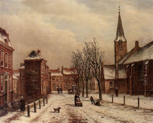 A Streetscene In Winter - view 1
