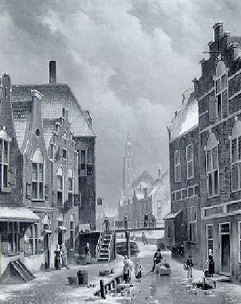 Winter Scene In Amsterdam - view 1