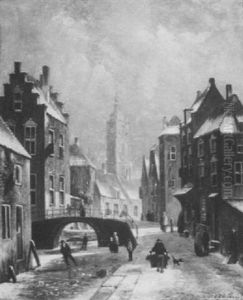 Village Canal In Winter Village Canal In Winter