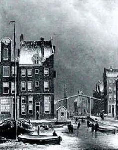 Skaters On A Canal, Amsterdam