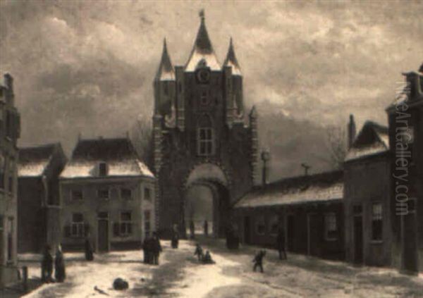 Wintry Afternoon In A Dutch Village - view 1