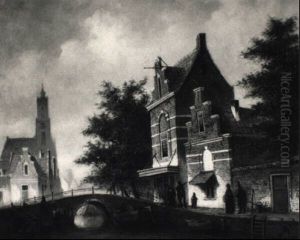 Hollandische Stadt by Oene Romkes De Jongh