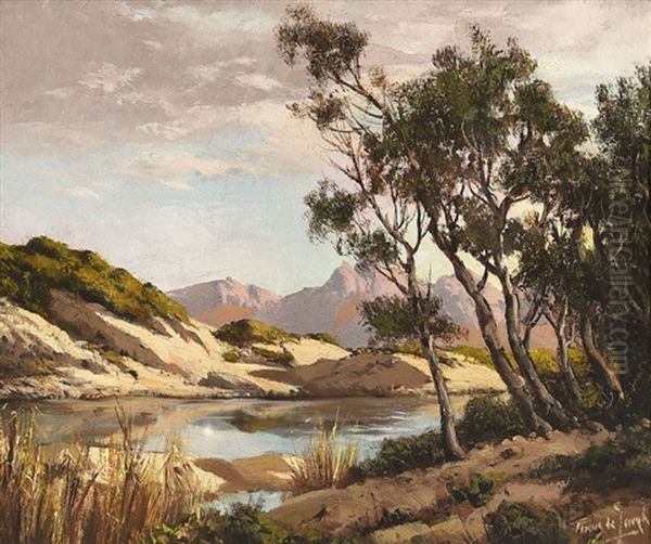 Trees On A Riverbank - view 1