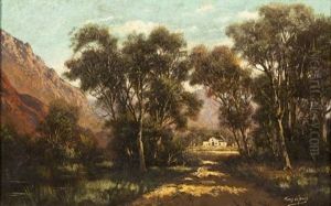 Cottage At The End Of A Path by Tinus de Jongh