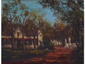 Cape Dutch Homestead by Tinus de Jongh