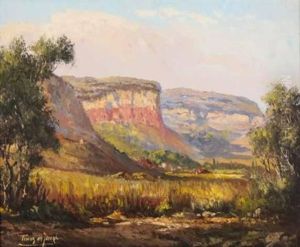 Red Mountains In An Extensive Landscape Red Mountains In An Extensive Landscape