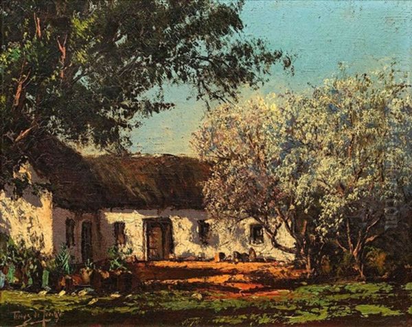 Cottage With Apple Tree In Blossom - view 1
