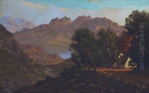 Shaded Farmstead In A Mountainous Valley
