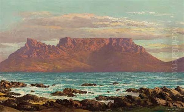 Table Mountain Viewed From Bloubergstrand - view 1