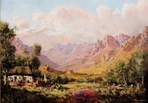 Cottage In The Mountains by Tinus de Jongh