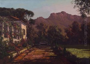 House In Mountainscape by Tinus de Jongh