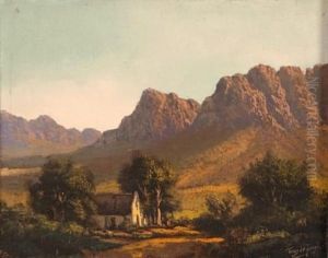 Mountainous Landscape With Farmhouse by Tinus de Jongh
