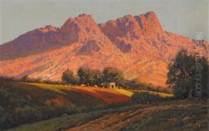 Sunset On Mountains by Tinus de Jongh