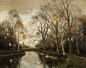 Ducks In A Spring Surrounded By Trees