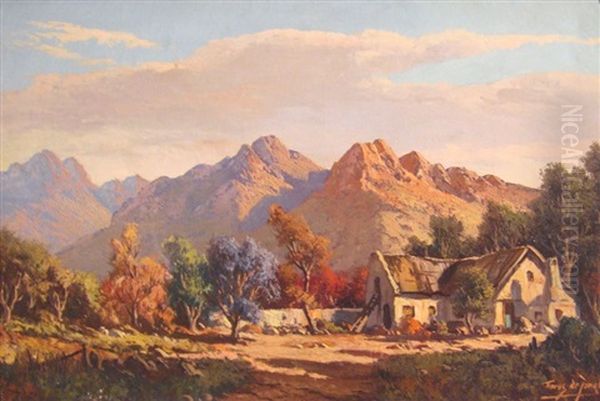 A Cottage In A Mountainous Landscape - view 1